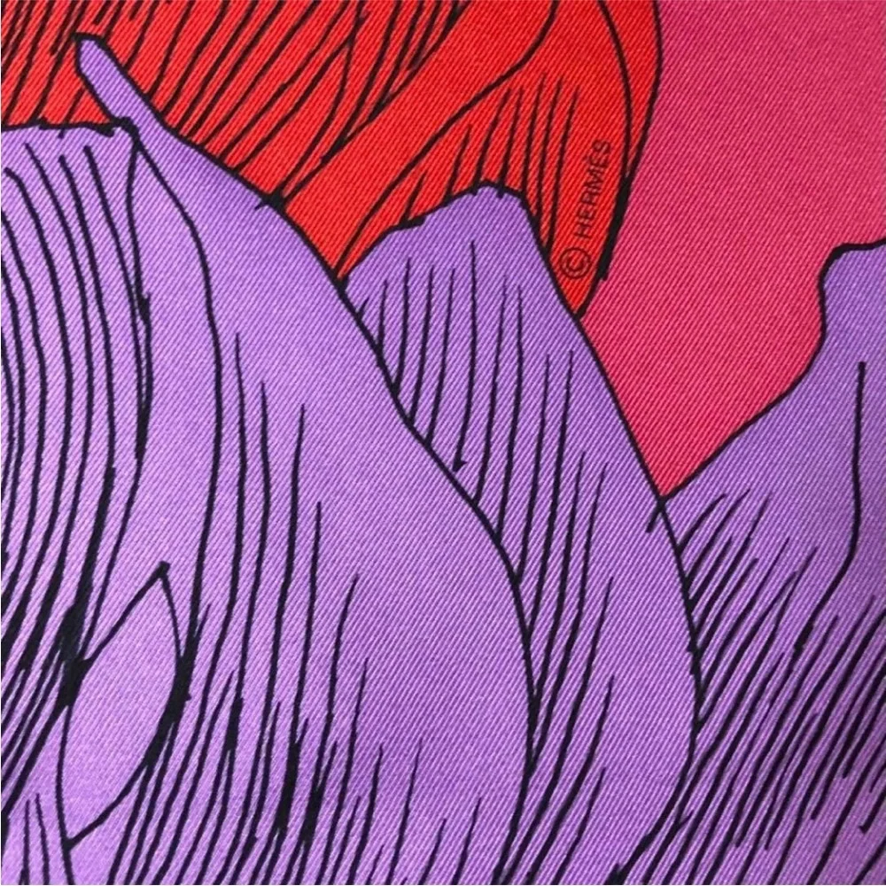 HERMES Carre 90 ETUDE POUR UN IRIS ARC EN CIEL Silk Scarf Shawl w/ Box Unused - Picture 2 of 3